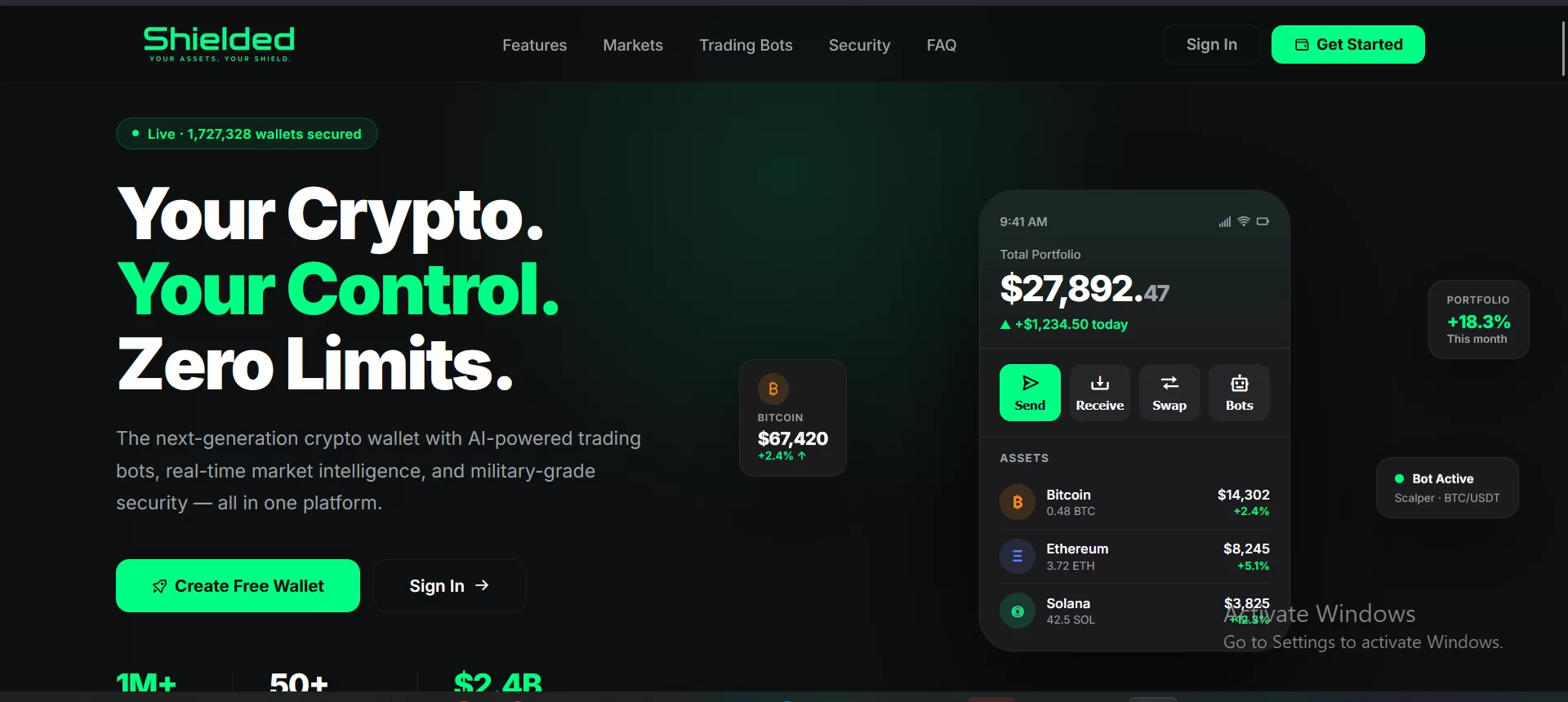 Shielded Crypto Wallet